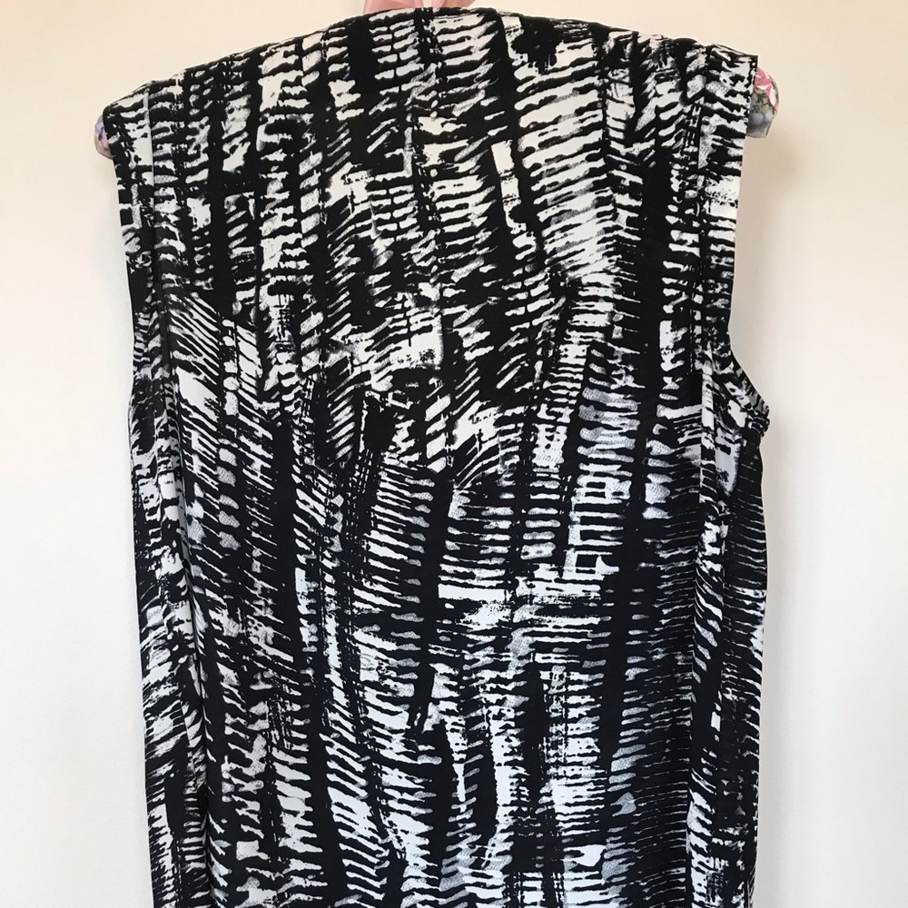 Black and white print blouse
